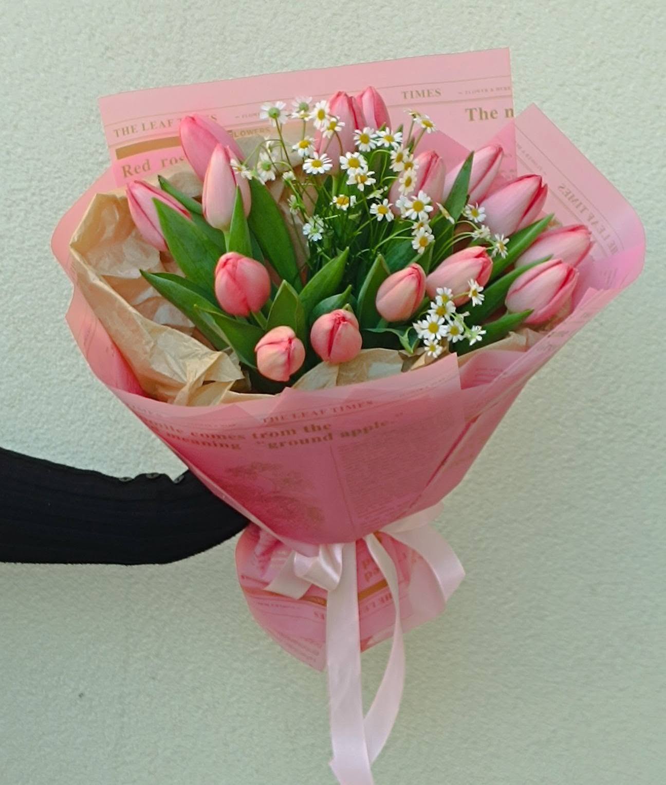 Ružové tulipány v kytici od Kvetinky
